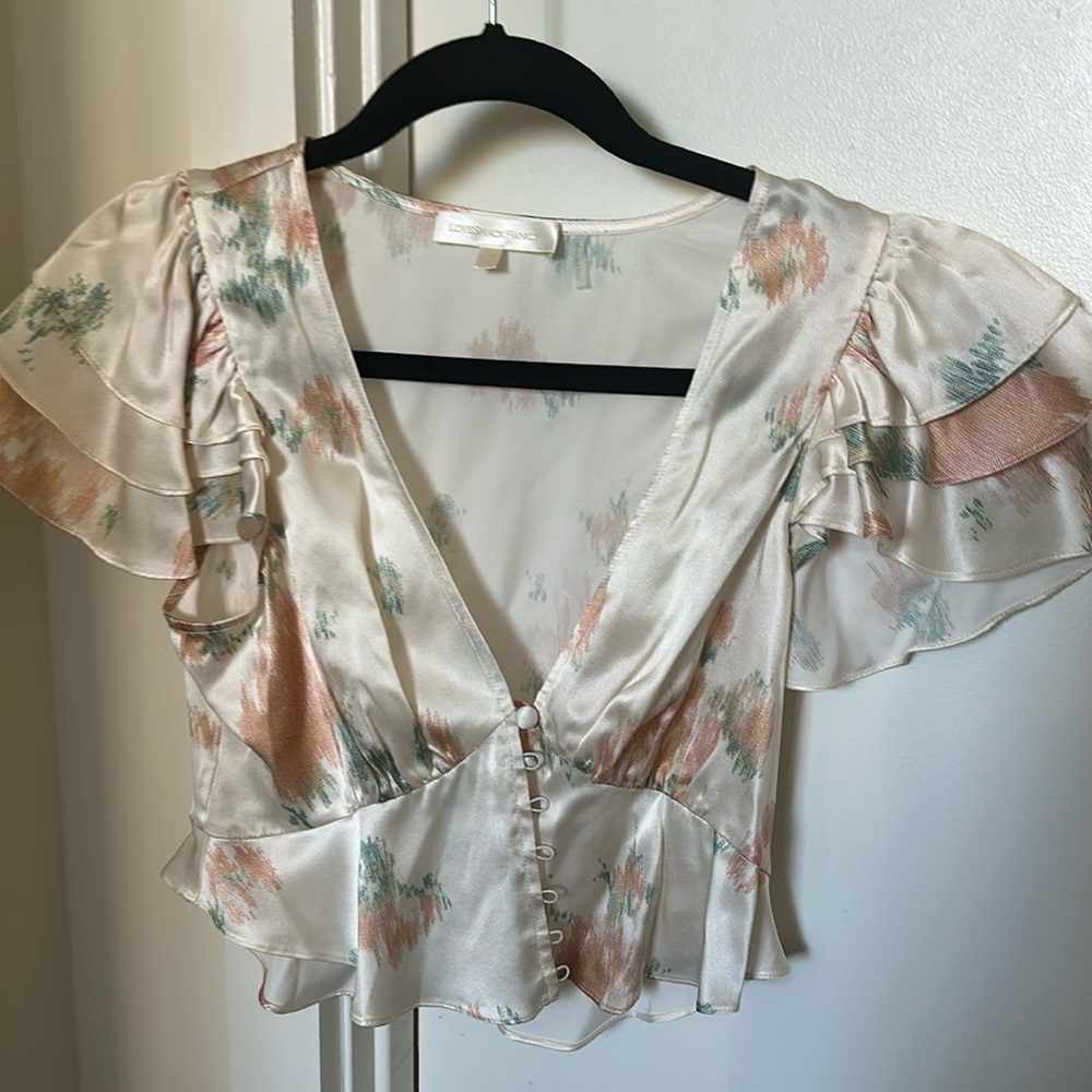 LoveShackFancy Silk Top XS